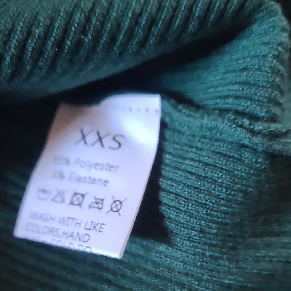 SHEIN Green Ribbed Crew Neck Sweater - Picture 3 of 3